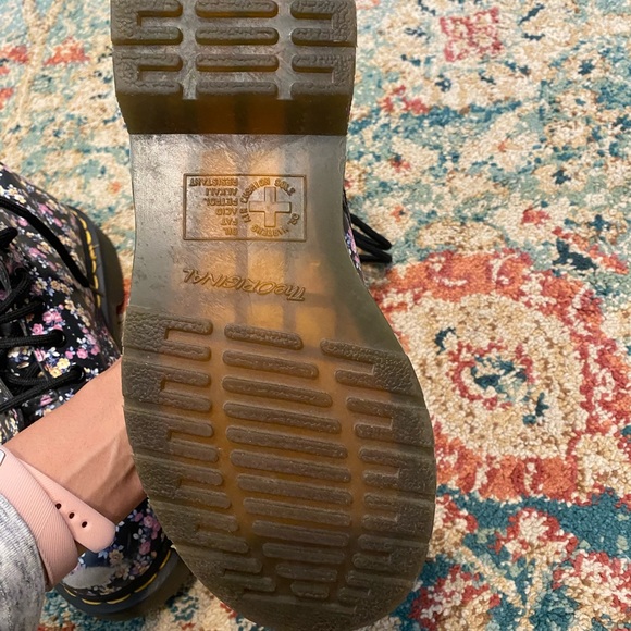 Dr. Martens Black Floral Boots - Picture 7 of 8